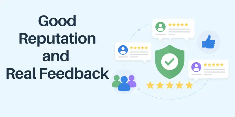 good reputation and real feedback good reputation and real feedback