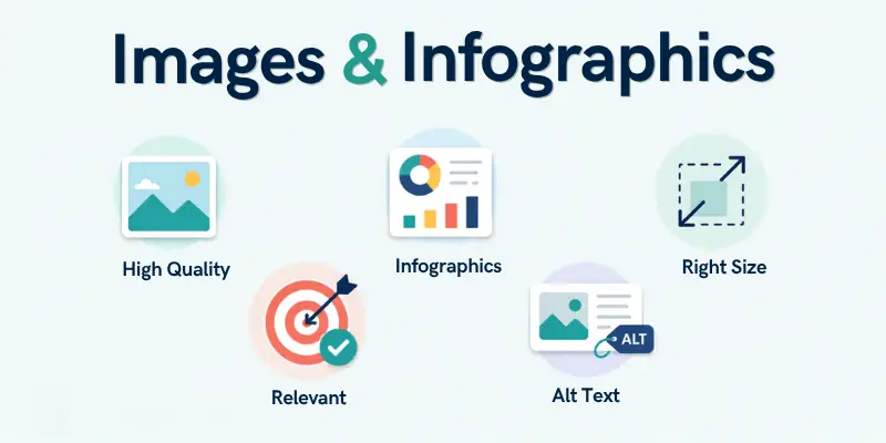 images and infographics for SEO content 