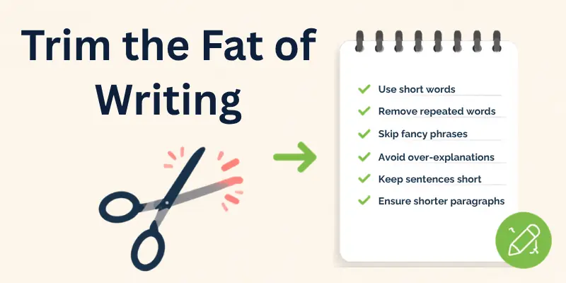 trim the fat of writing